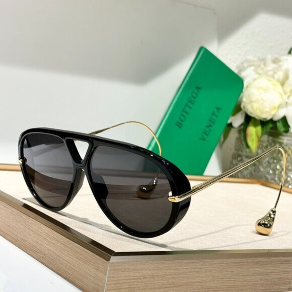Bitters Venetia Gold Aviator Sunglasses with Slim Temples